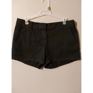 J. CREW Womens Chino Cotton Flat Front 3" Shorts Size‎ 6 Black